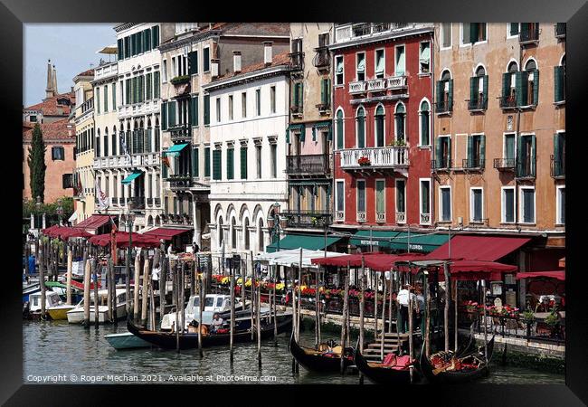 Vibrant Colours of Venice Framed Print by Roger Mechan