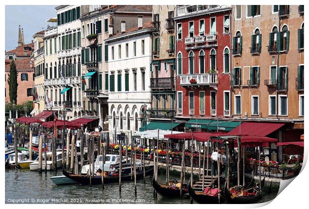Vibrant Colours of Venice Print by Roger Mechan
