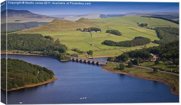Ladybower and Ashopton Viaduct from Bamford Edge Canvas Print by K7 Photography