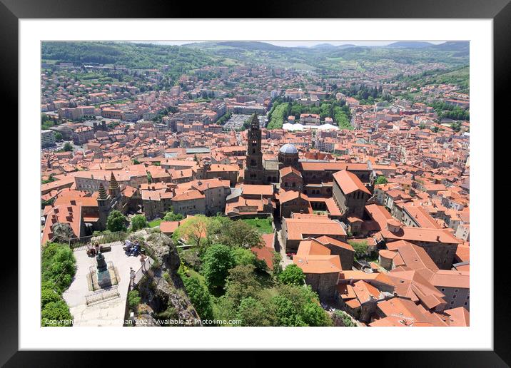 The Enchanting Cityscape of Le Puy-en-Velay Framed Mounted Print by Roger Mechan