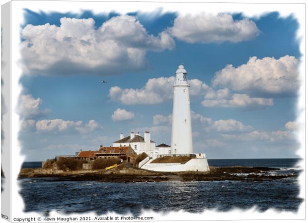 St Marys Lighthouse Whitley Bay North Tyneside (2) Canvas Print by Kevin Maughan