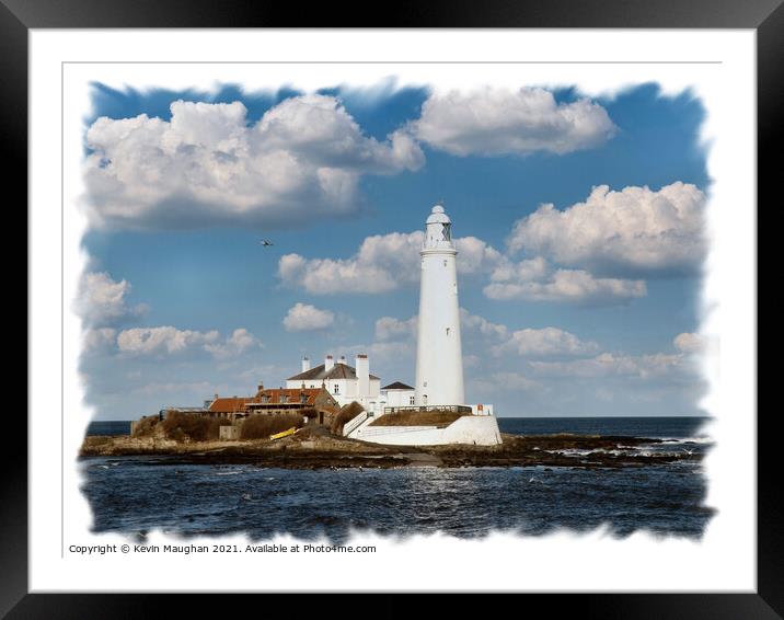 St Marys Lighthouse Whitley Bay North Tyneside (2) Framed Mounted Print by Kevin Maughan