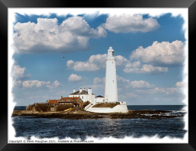 St Marys Lighthouse Whitley Bay North Tyneside (2) Framed Print by Kevin Maughan