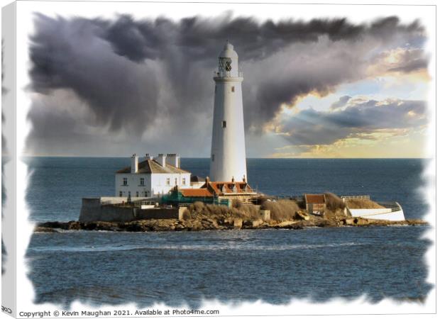Majestic St Marys Lighthouse: A Breathtaking View Canvas Print by Kevin Maughan