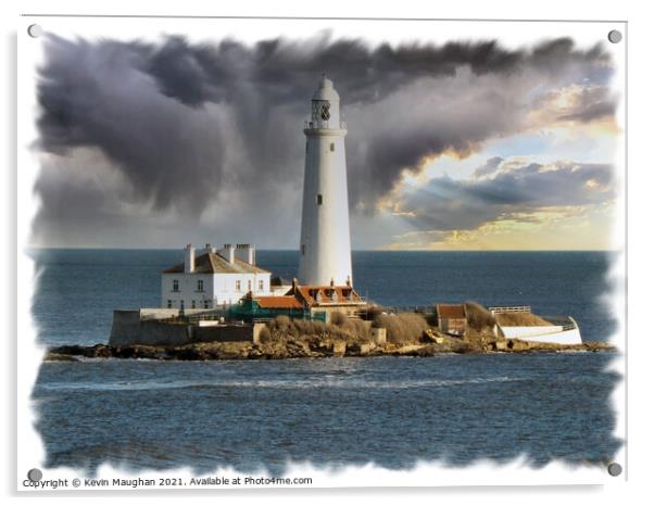 Majestic St Marys Lighthouse: A Breathtaking View Acrylic by Kevin Maughan