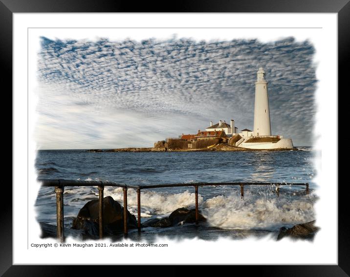 St Marys Lighthouse Whitley Bay North Tyneside (3) Framed Mounted Print by Kevin Maughan