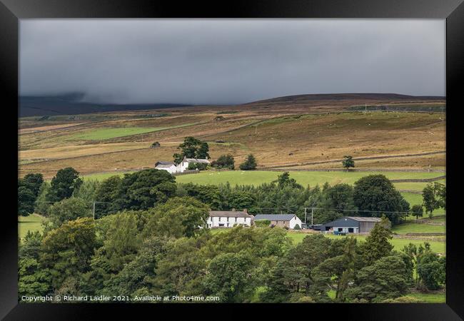 East Friars and Ash Hill Farms, Teesdale  Framed Print by Richard Laidler