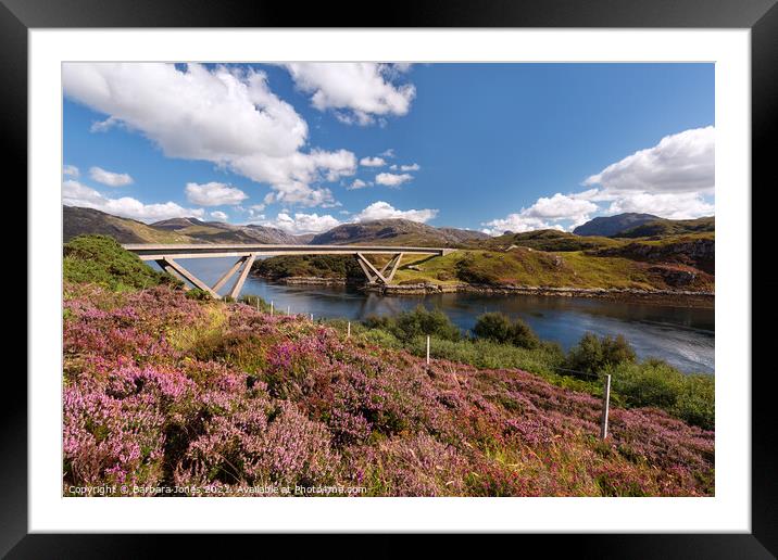 Kylesku Bridge NC500 Assynt  Scotland Framed Mounted Print by Barbara Jones
