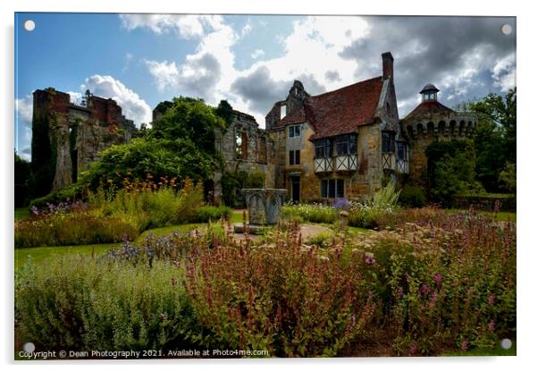 Scotney Castle Kent  Acrylic by Dean Photography