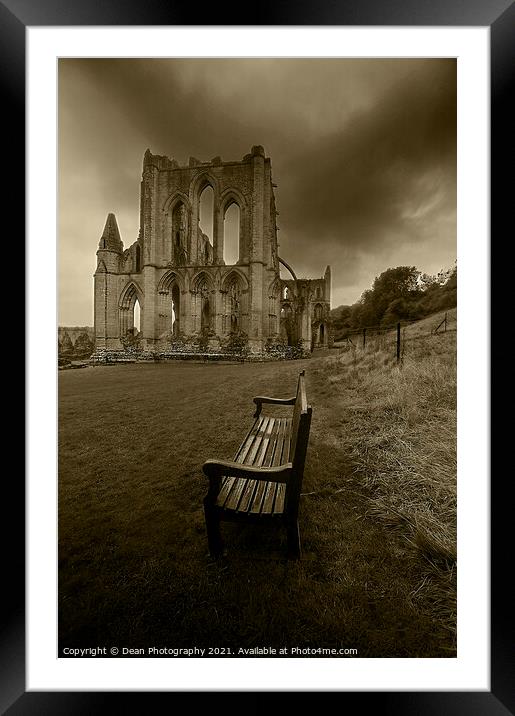 RIEVAULX ABBEY Framed Mounted Print by Dean Photography