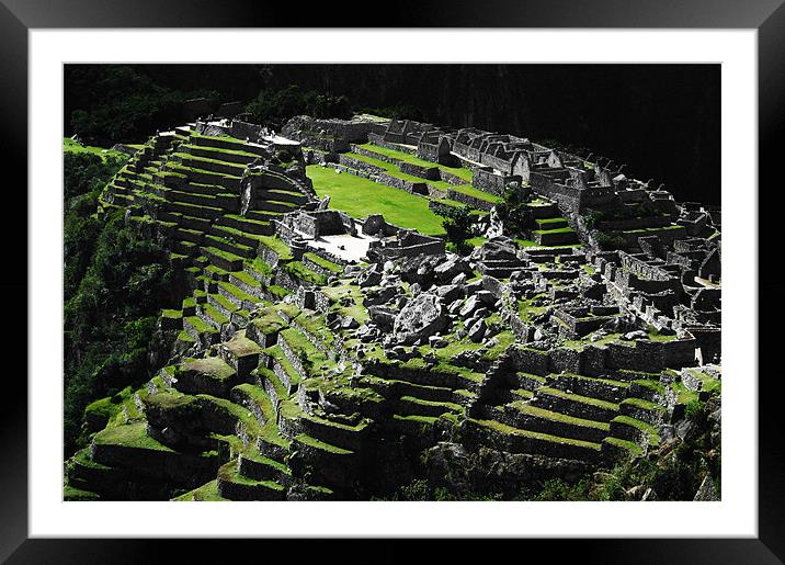 Machu Picchu Framed Mounted Print by Neil Gavin