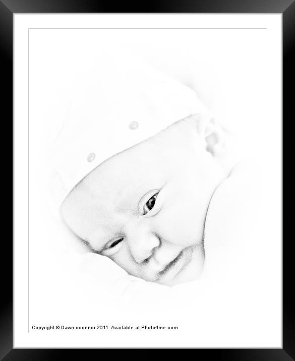 Baby Face Framed Mounted Print by Dawn O'Connor