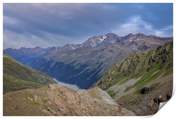 Amazing Kaunertal Valley in Tyrol Austria - the Austrian Alps Print by Erik Lattwein