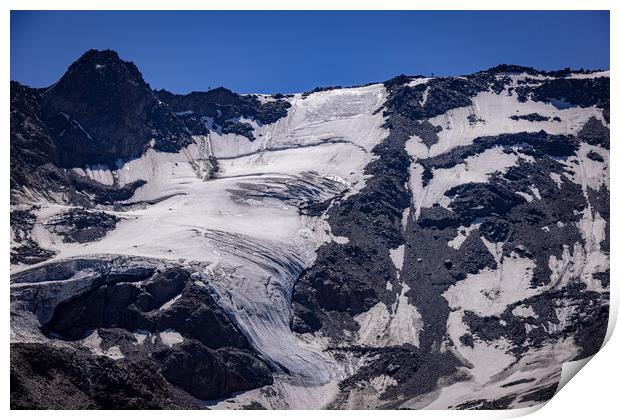 Kaunertal Glacier in the Austrian Alps Print by Erik Lattwein
