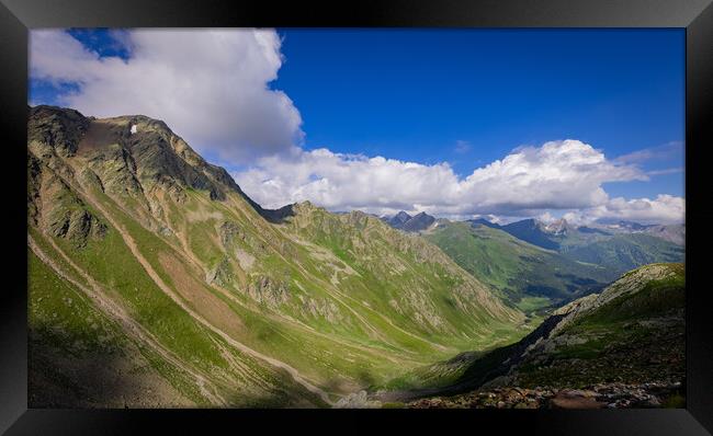 Amazing scenery and typical landscape in Austria - the Austrian Alps Framed Print by Erik Lattwein