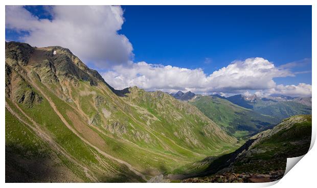 Amazing scenery and typical landscape in Austria - the Austrian Alps Print by Erik Lattwein