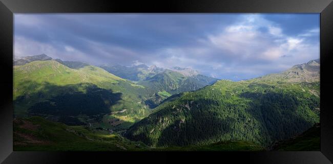 Famous Timmelsjoch High Alpine Road in the Austrian Alps also called Passo Rombo Framed Print by Erik Lattwein