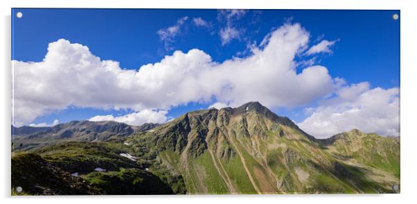 Famous Timmelsjoch High Alpine Road in the Austrian Alps also called Passo Rombo Acrylic by Erik Lattwein