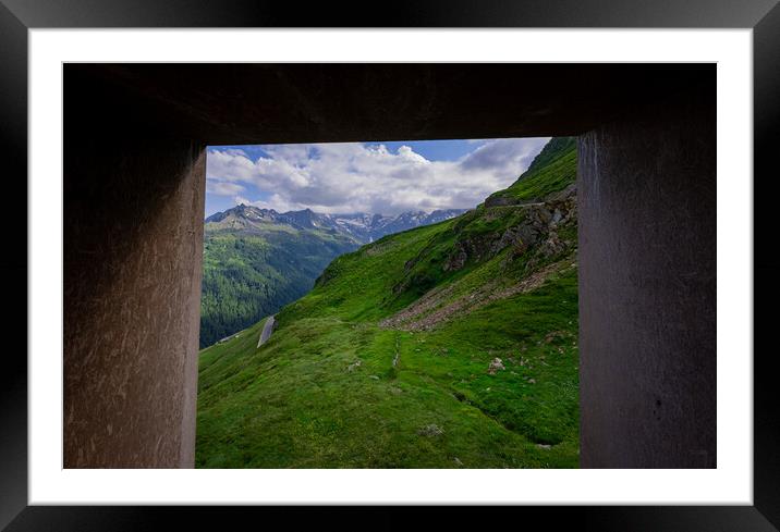 Famous Timmelsjoch High Alpine Road in the Austrian Alps also called Passo Rombo Framed Mounted Print by Erik Lattwein