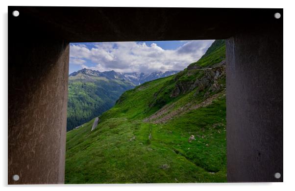 Famous Timmelsjoch High Alpine Road in the Austrian Alps also called Passo Rombo Acrylic by Erik Lattwein