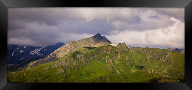 Wonderful landscape of Timmelsjoch mountain range in the Austrian Alps Framed Print by Erik Lattwein