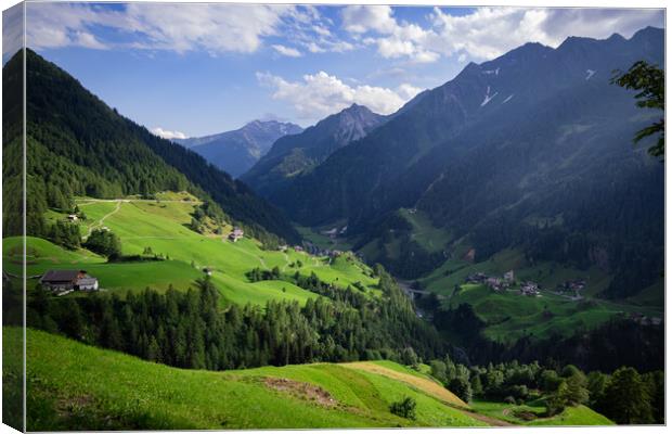 Romantic landscape in the Austrian Alps Canvas Print by Erik Lattwein