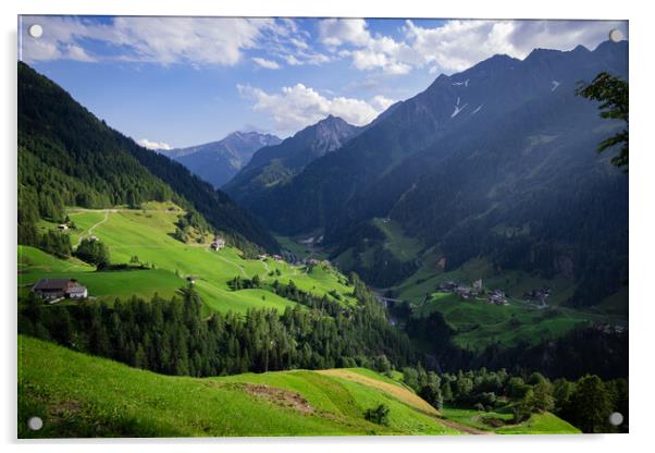 Romantic landscape in the Austrian Alps Acrylic by Erik Lattwein