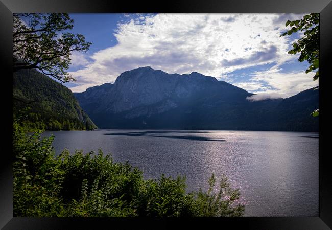 Lake Altaussee in Austria is a wonderful place for vacation and relaxation Framed Print by Erik Lattwein