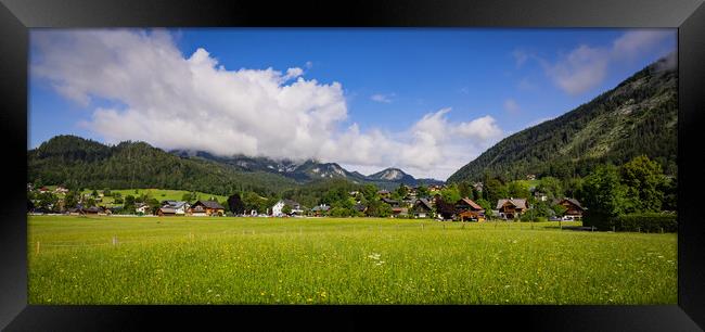 Wonderful landscape in the Austrian Alps - perfect for vacation and relaxation Framed Print by Erik Lattwein