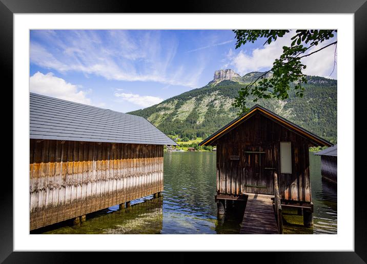 Lake Altaussee in Austria is a wonderful place for vacation and relaxation Framed Mounted Print by Erik Lattwein