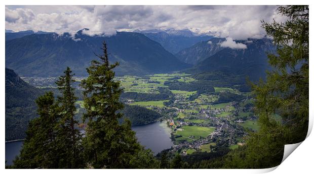 Wonderful landscape in the Austrian Alps - perfect for vacation and relaxation Print by Erik Lattwein