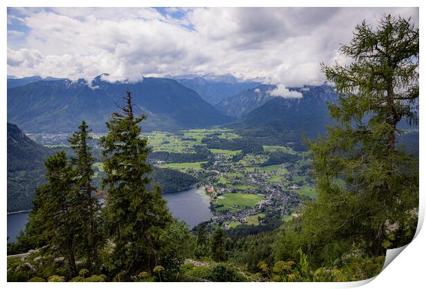 Amazing scenery and typical landscape in Austria - the Austrian Alps Print by Erik Lattwein