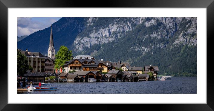 Famous village of Hallstatt in Austria - a world heritage site Framed Mounted Print by Erik Lattwein