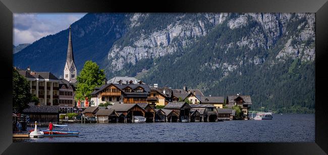 Famous village of Hallstatt in Austria - a world heritage site Framed Print by Erik Lattwein