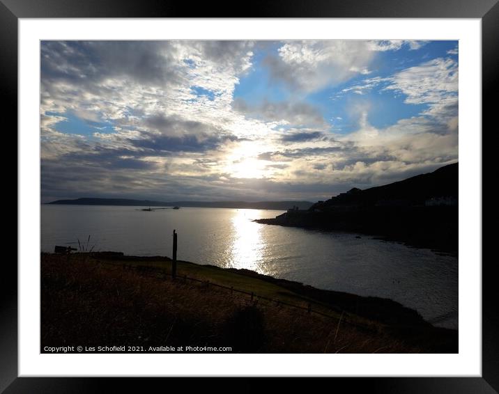 Sky cloud Framed Mounted Print by Les Schofield