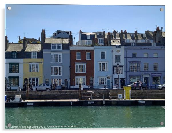 Weymouth Harbour House  Acrylic by Les Schofield