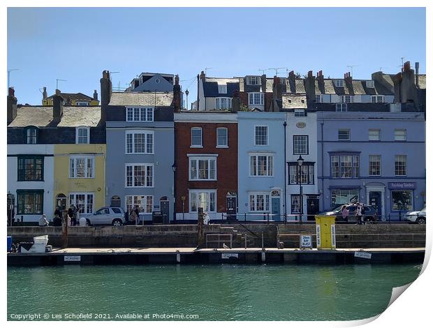 Weymouth Harbour House  Print by Les Schofield