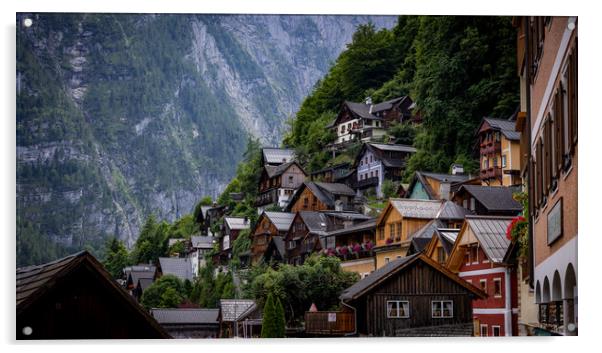 Famous village of Hallstatt in Austria - a world heritage site Acrylic by Erik Lattwein