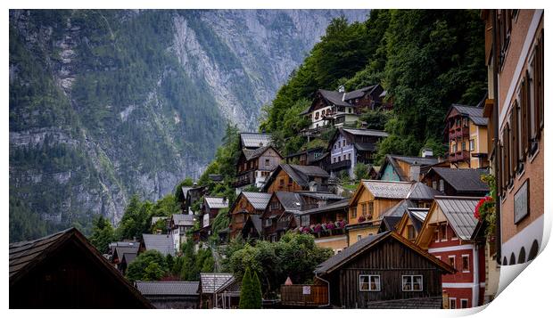 Famous village of Hallstatt in Austria - a world heritage site Print by Erik Lattwein