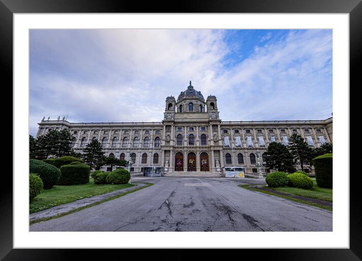 National History Museum Vienna at the museum quarter - VIENNA, AUSTRIA, EUROPE - AUGUST 1, 2021 Framed Mounted Print by Erik Lattwein