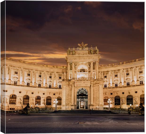 The Vienna Hofburg palace - most famous landmark in the city Canvas Print by Erik Lattwein
