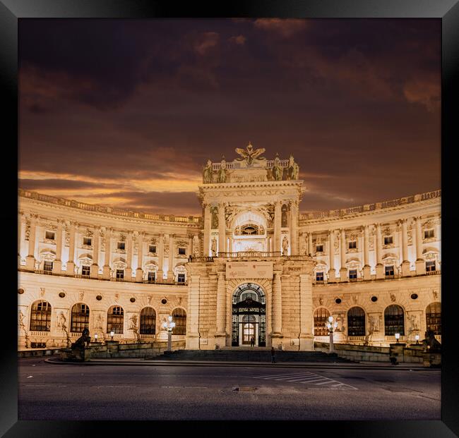 The Vienna Hofburg palace - most famous landmark in the city Framed Print by Erik Lattwein