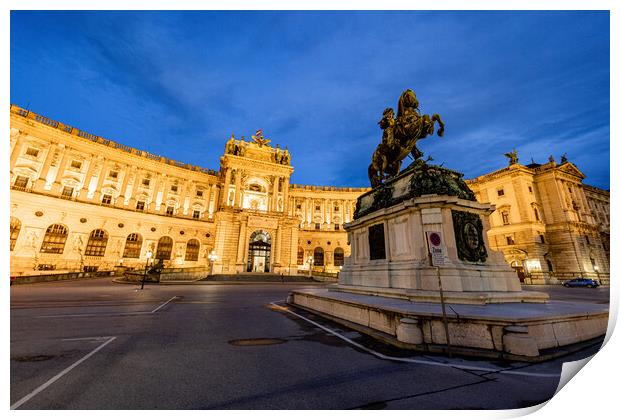 The Vienna Hofburg palace - most famous landmark in the city Print by Erik Lattwein