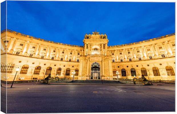 The Vienna Hofburg palace - most famous landmark in the city - VIENNA, AUSTRIA, EUROPE - AUGUST 1, 2021 Canvas Print by Erik Lattwein