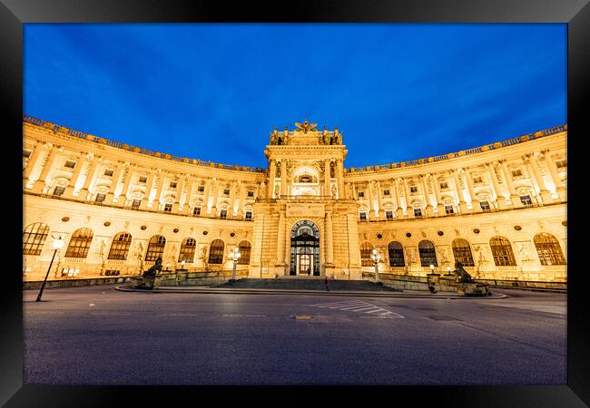 The Vienna Hofburg palace - most famous landmark in the city - VIENNA, AUSTRIA, EUROPE - AUGUST 1, 2021 Framed Print by Erik Lattwein