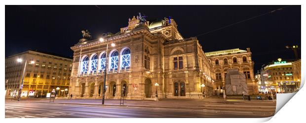 Vienna State Opera building in the city center - VIENNA, AUSTRIA, EUROPE - AUGUST 1, 2021 Print by Erik Lattwein