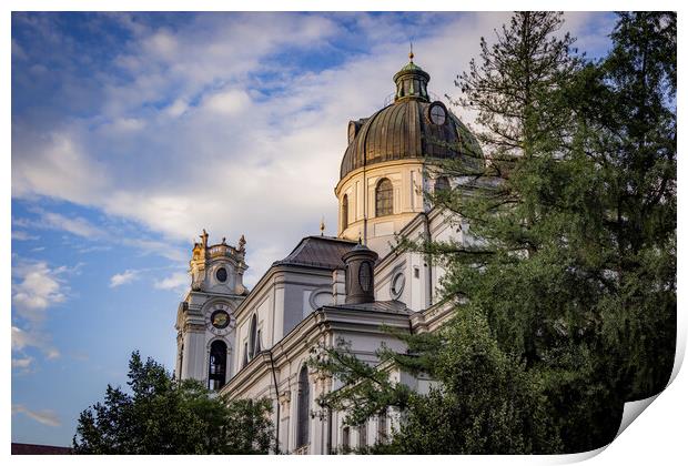 Salzburg Cathedral in the old town - SALZBURG, AUSTRIA, EUROPE - AUGUST 3, 2021 Print by Erik Lattwein