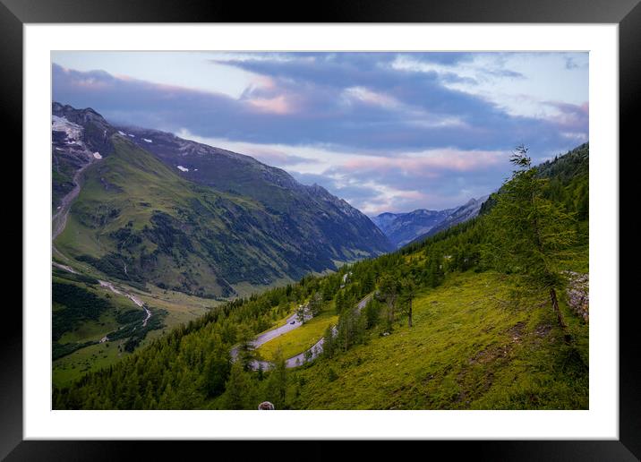 Grossglockner High Alpine Road in Austria Framed Mounted Print by Erik Lattwein