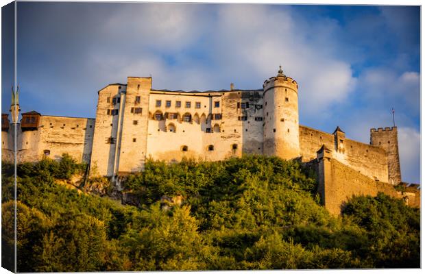 The fortress of Salzburg Austria called Hohensalzburg Canvas Print by Erik Lattwein