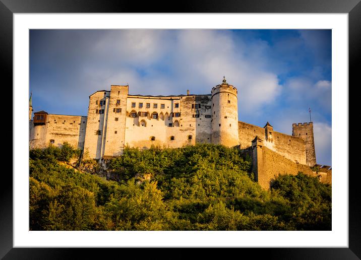 The fortress of Salzburg Austria called Hohensalzburg Framed Mounted Print by Erik Lattwein